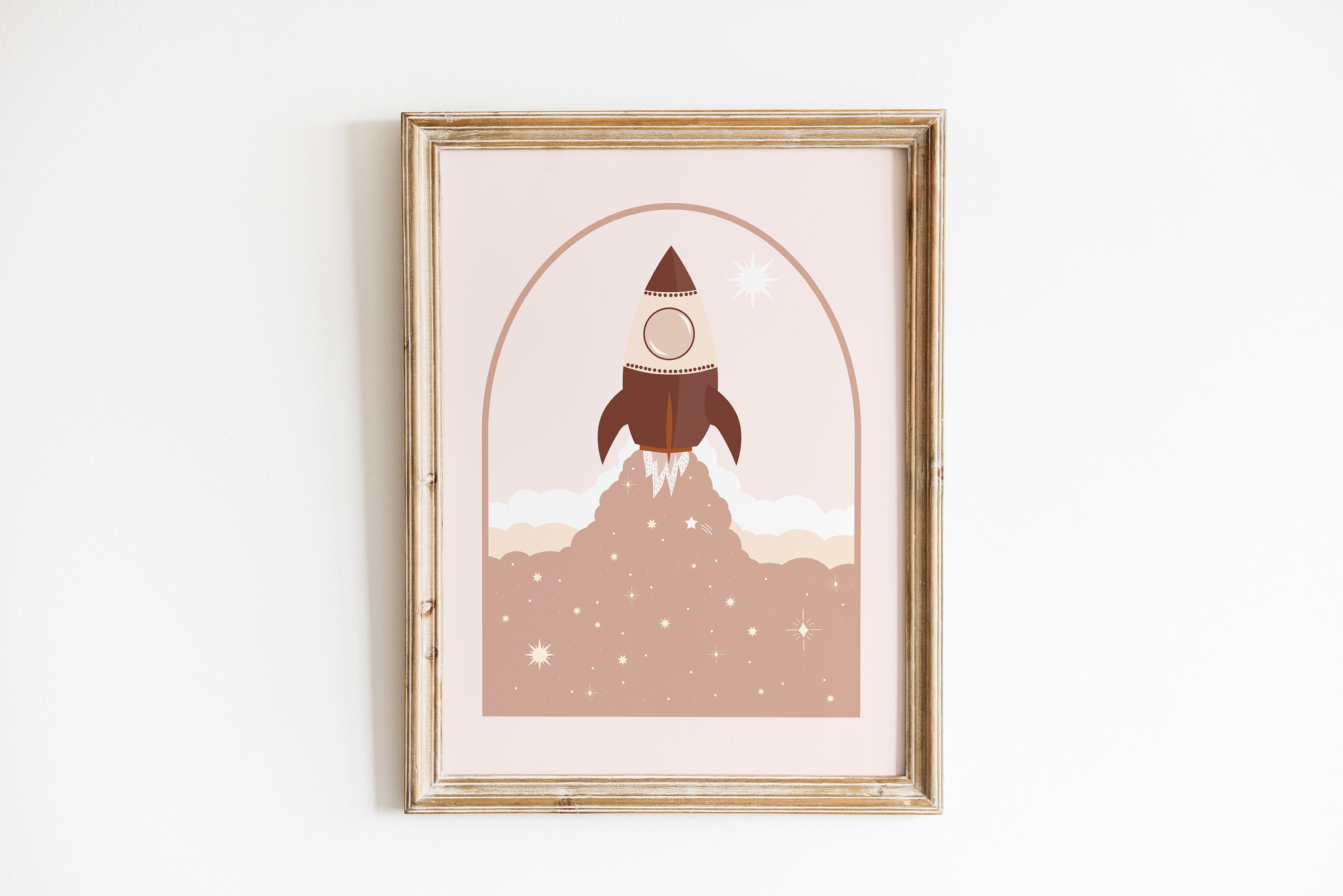 Affiche Décorative Fusée Boho A4 | Décoration Murale - Papeterie Impression