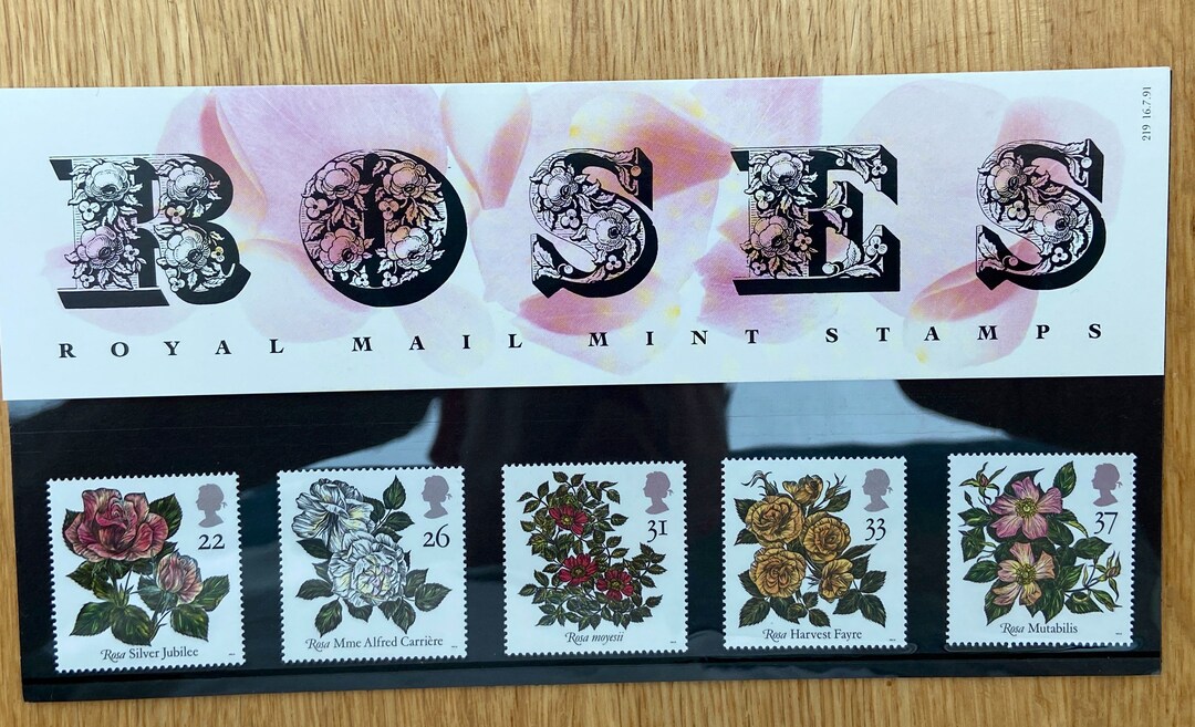 Roses Royal Mail Mint Stamps 1991 Etsy