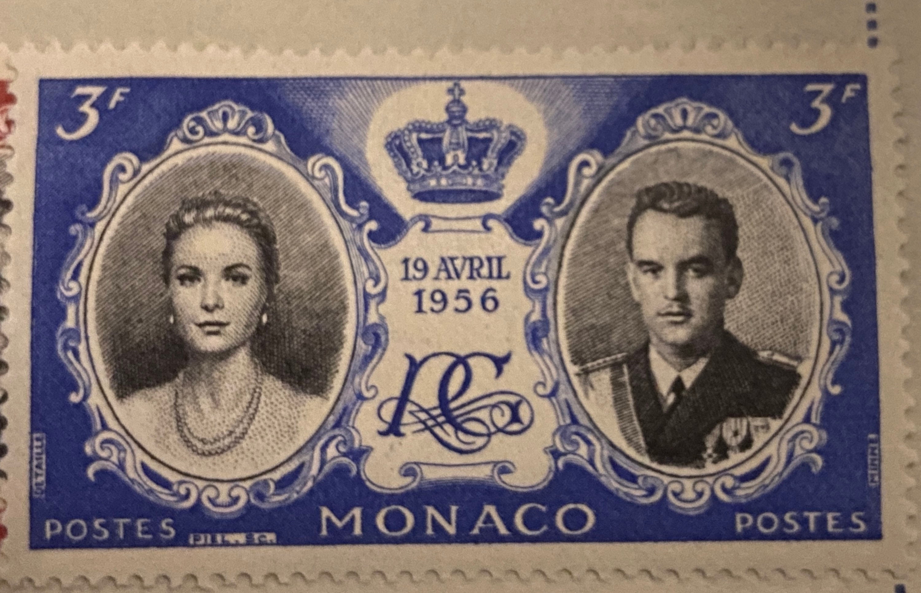 Monaco 1956 Royal Wedding Stamp Issue Mint Condition. Etsy