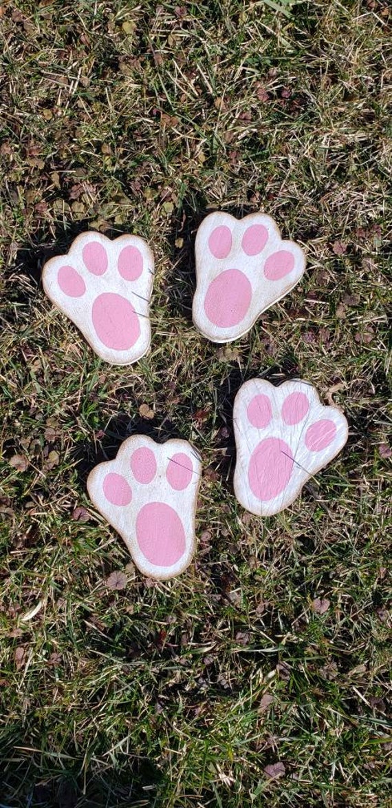 Easter Bunny Paw Prints Bunny Paws Easter Bunny Etsy