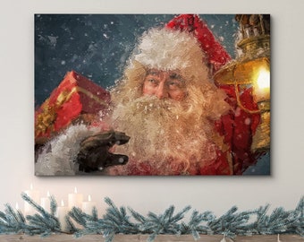 SIGNWIN Canvas Print Wall Art Christmas Santa Claus Modern Art Celebrations & Holidays Decorfor Living Room