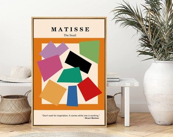 signwin Framed Canvas Wall Art Geometric Illustration Canvas Prints by Henri Matisse Home Artwork Decoration for Living Room,Bedroom