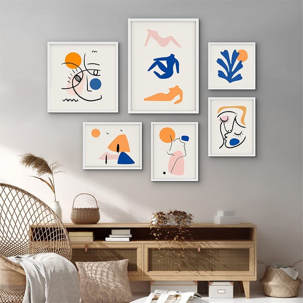 Framed Wall Art Set of 6 Etsy