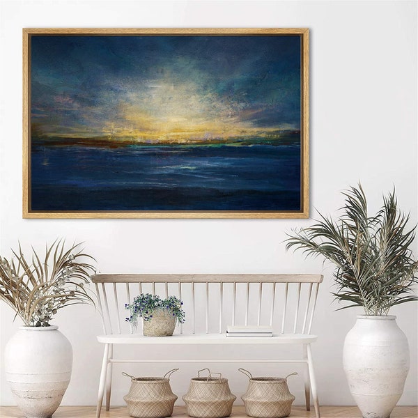 Abstract Ocean Art Etsy