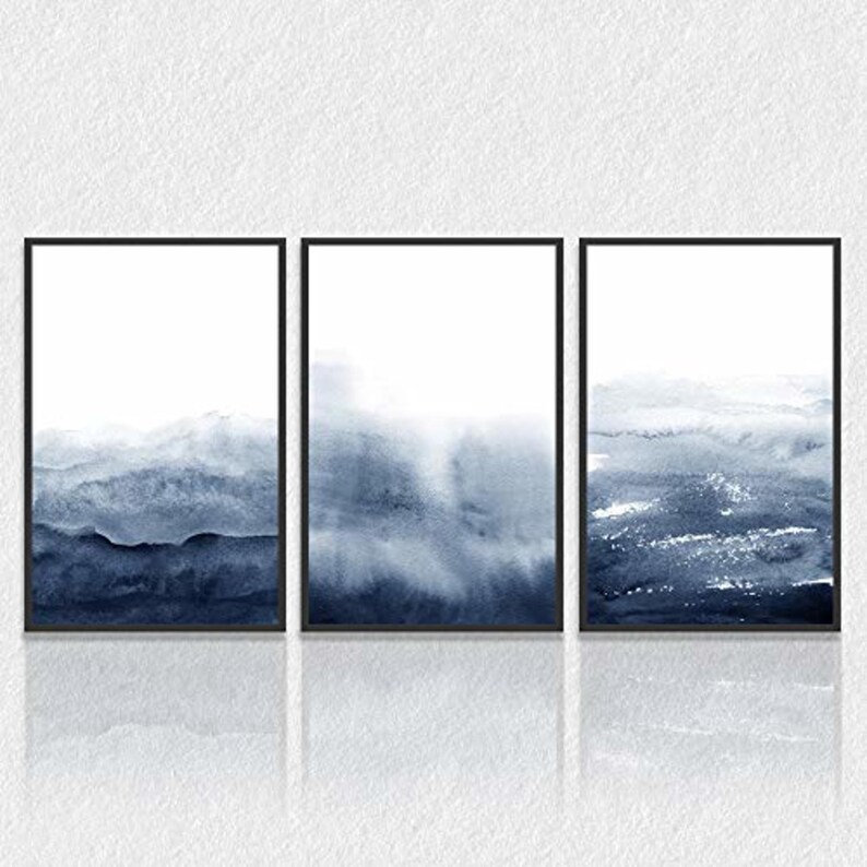 signwin 3 Piece Framed Canvas Wall Art Fog Canvas Prints Home Artwork Decoration for Living Room,Bedroom