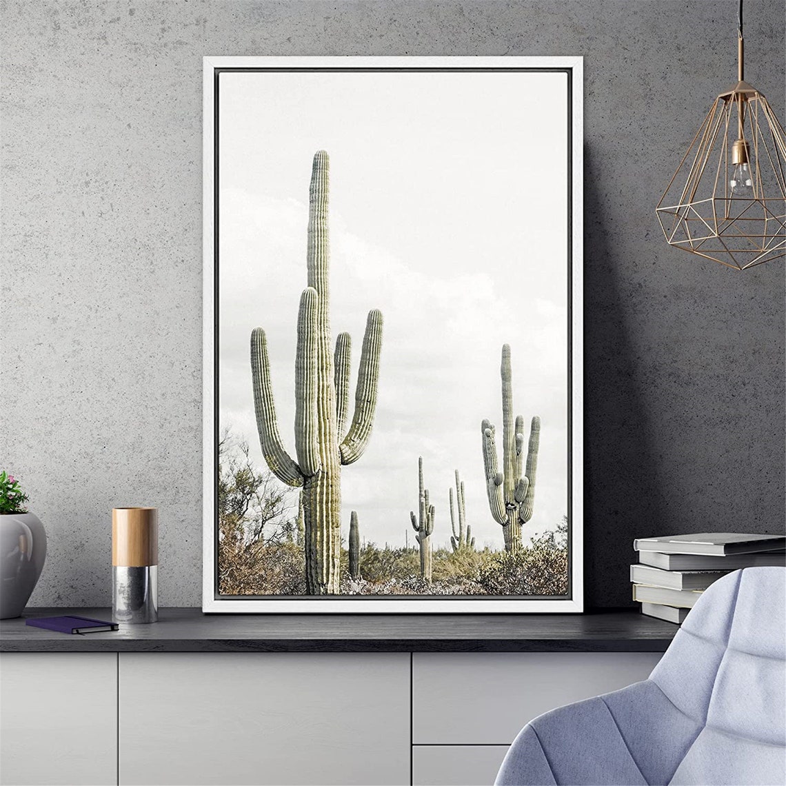 SIGNWIN Framed Canvas Print Wall Art Southwest Saguaro Cactus - Etsy