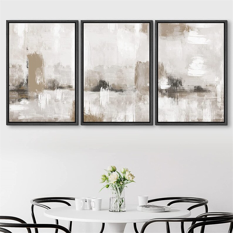 SIGNWIN 3 Piece Framed Canvas Print Wall Art Pastel Grunge Etsy