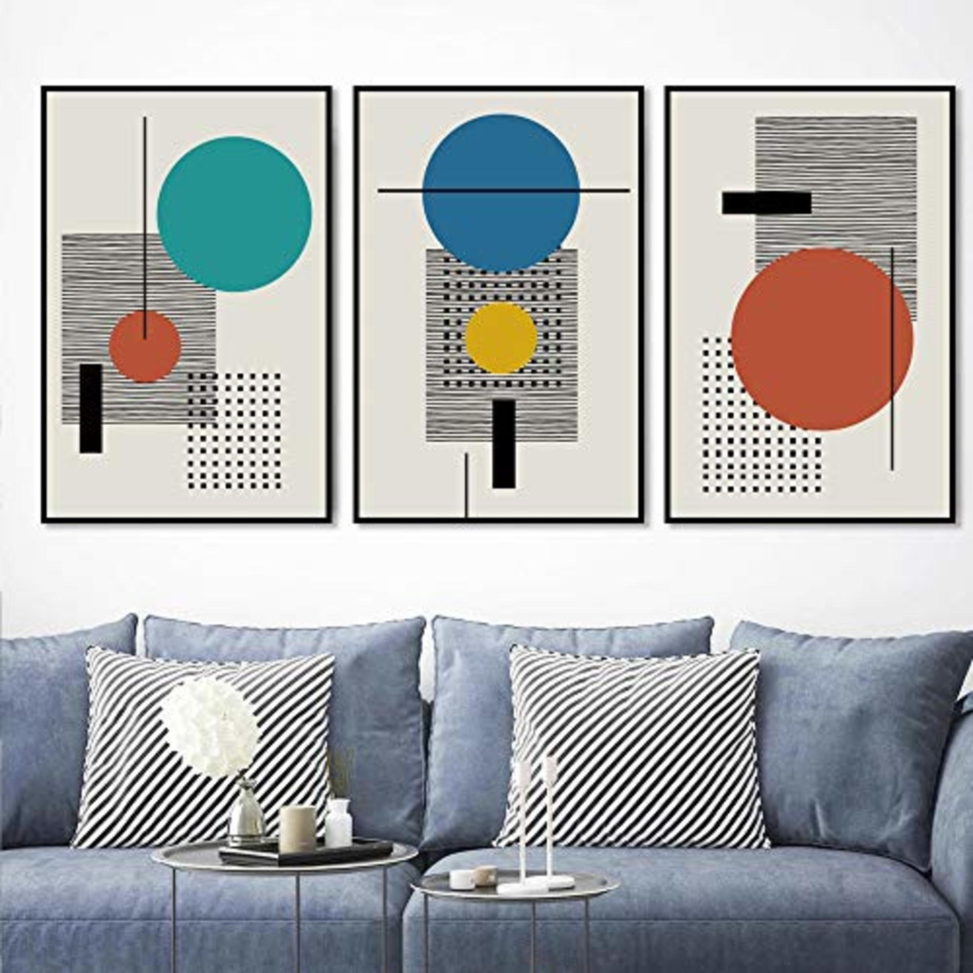 Abstract Shapes Wall Art Modern Wall art Abstract Geometric Etsy