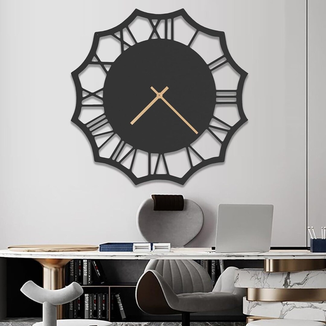 Metal Large Wall Clock Modern Minimalist Oversize Wall Clock Etsy