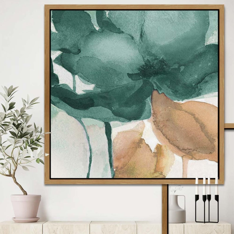 Signwin Framed Canvas Wall Art Abstract Colorful Flower Canvas Etsy