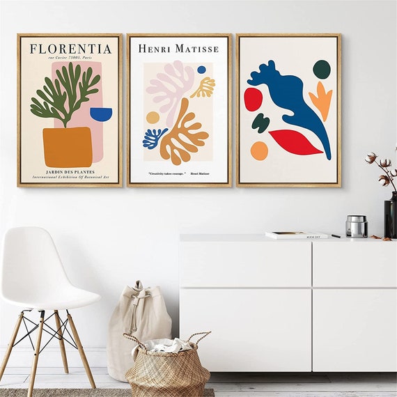 Signwin Matisse Prints Set of 3 Framed Canvas Wall Art Matisse Art