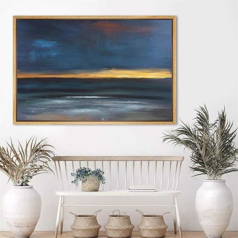 Signwin Framed Canvas Wall Art Colorful Abstract Painting Etsy