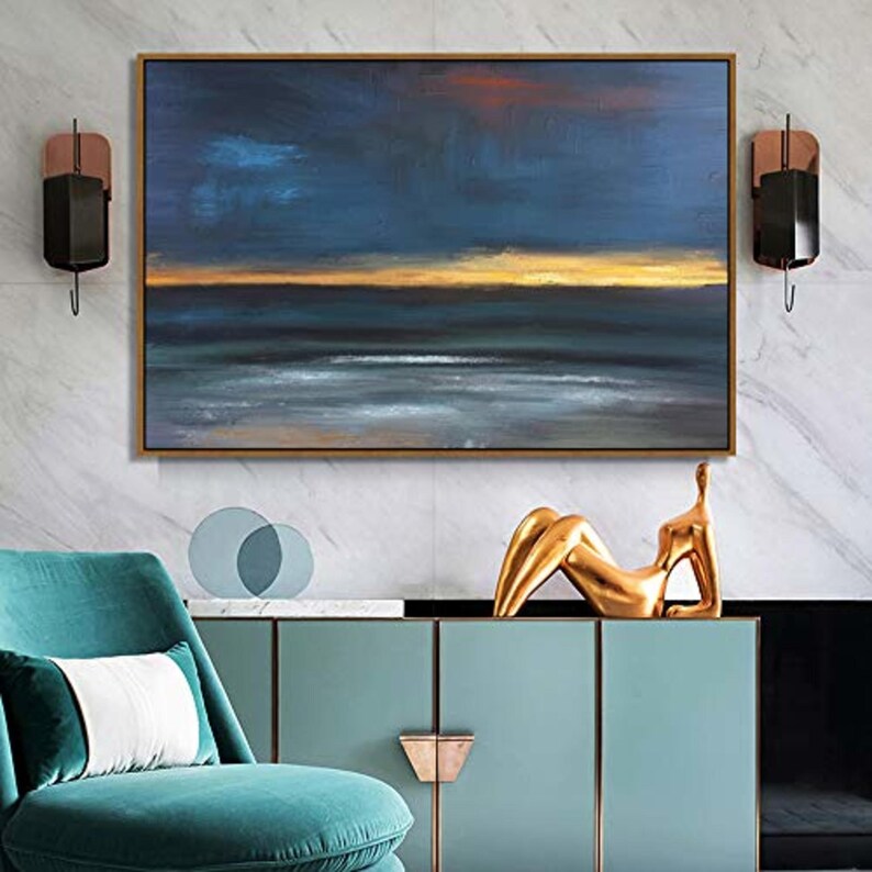 Signwin Framed Canvas Wall Art Colorful Abstract Painting Etsy