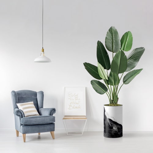 Artificial Tree in Contemporary Planter, Fake Bird shops of Paradise Silk Tree, Artificial Plant for Indoor and Outdoor Home Decoration