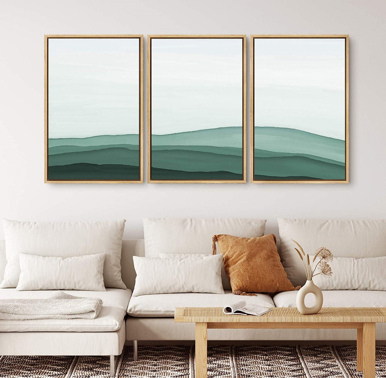 Signwin 3 piezas enmarcadas lienzo wall art colorido brumoso | Etsy