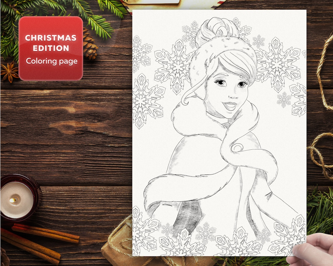 Snowgirl in a raincoat Coloring pages Printable coloring | Etsy