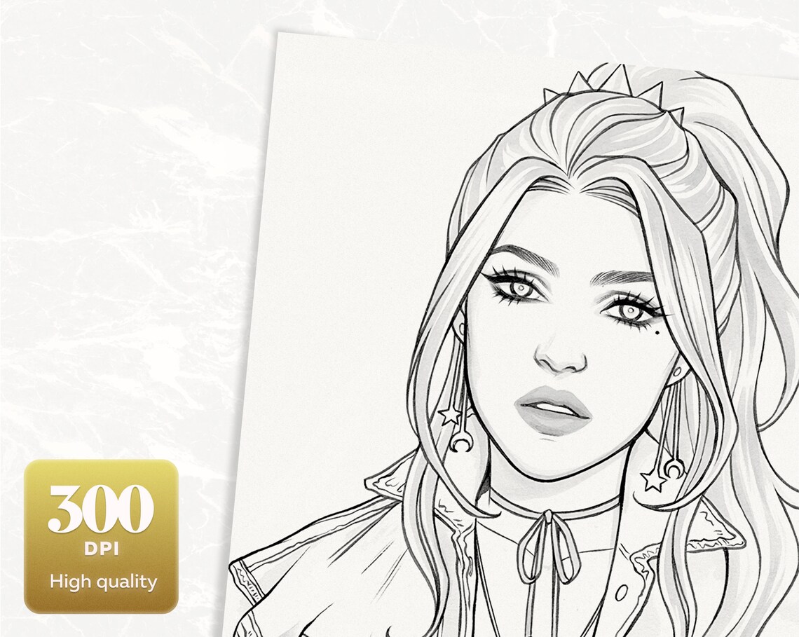 Adult coloring pages of sexy women 2 coloring sheets | Etsy