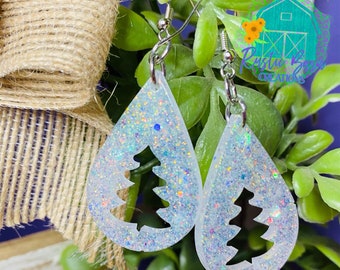 Glitter earrings, Christmas tree earrings, Lightweight drop earrings, Drop earrings, colorful earrings, Christmas earrings, holiday earrings