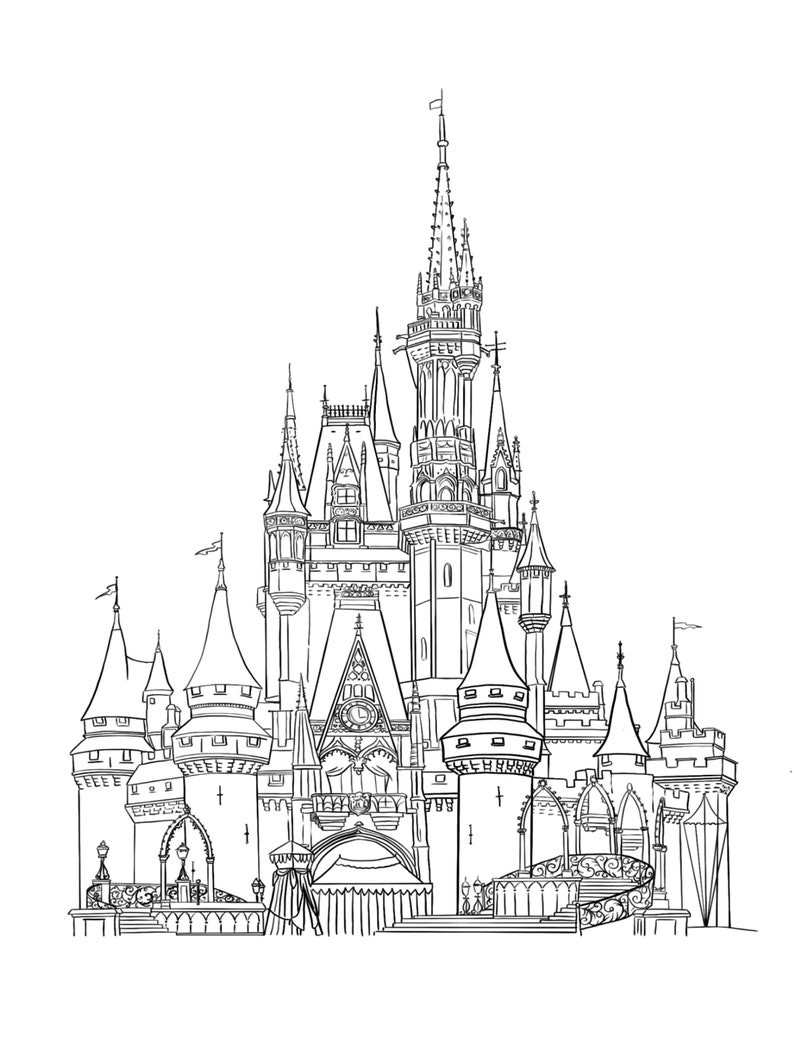 Sleeping Beauty Castle Page Coloring Pages