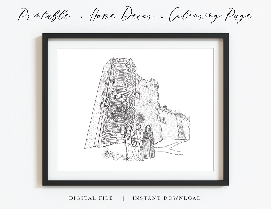 Download OUTLANDER Jamie and Clare outlander Castle Scottish | Etsy