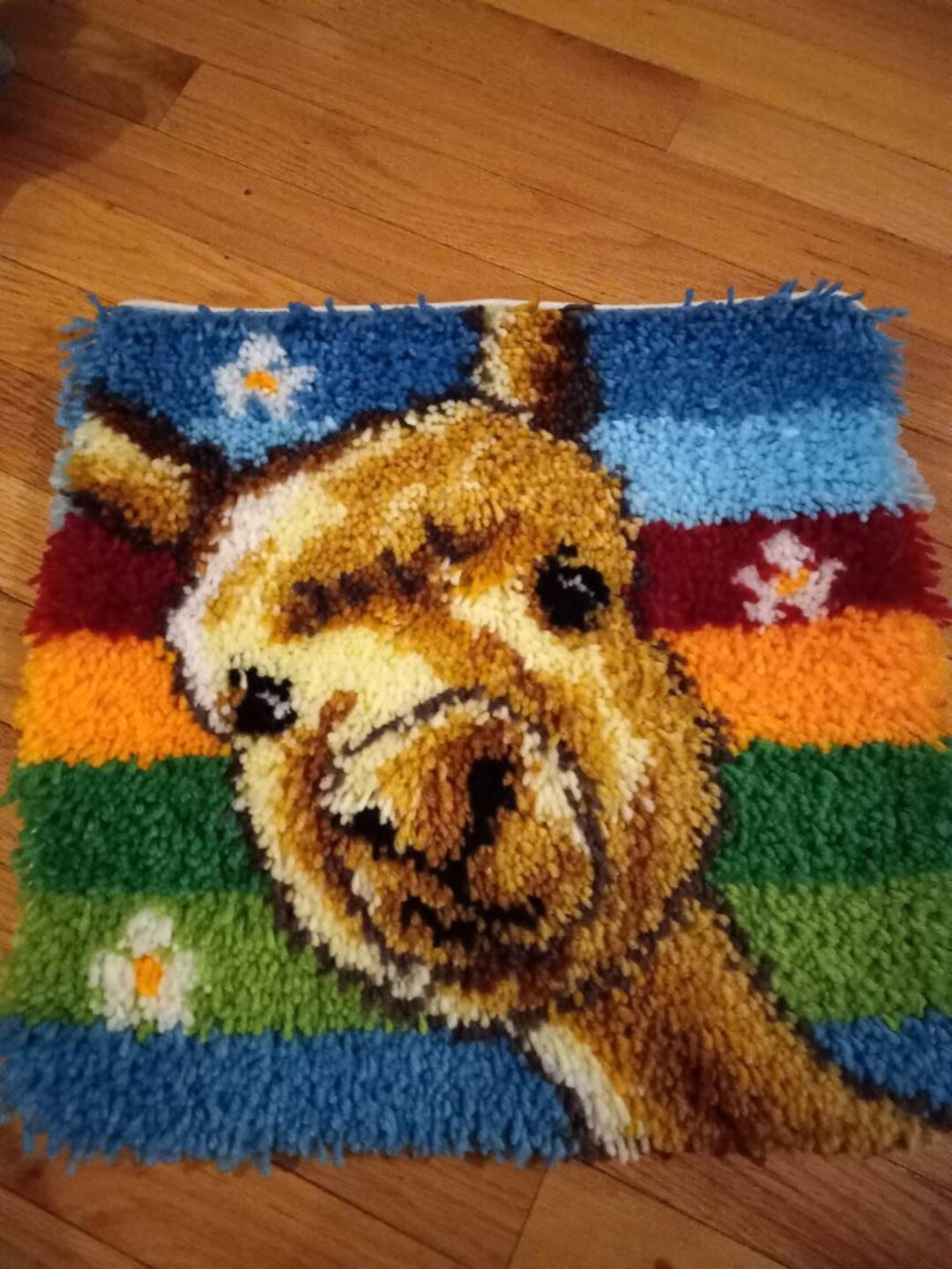 Completed Alpaca Decorative Latch Hook Pillowcase Etsy