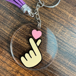 Kdrama Keychain, Korea Drama keychain, keychain, pop keychain, saranghae keychain, I love you keychain, kpop I love you sign, kdrama I love.