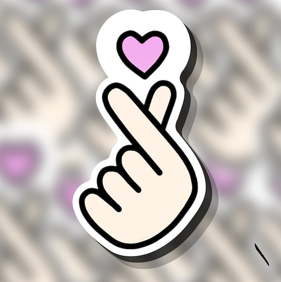 K-love sticker, k drama love, saranghae, love sign, kpop love sign, kdrama  love sign, stickers.