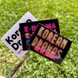 set of 3 k-drama stickers, k-drama, K-drama laptop stickers, Waterproof stickers, car stickers, notebook stickers. korean drama stickers