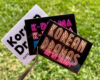 Pegatinas de K-Drama - Juego de 3 pegatinas impermeables para portátil
