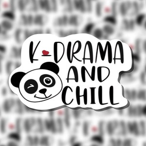 K-Drama pegatina, kdrama y frío, fan de kdrama, pegatinas Corea drama pegatina, pegatina resistente al agua, pegatina portátil. Pegatina de botella de agua