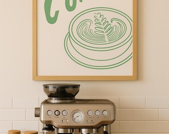Coffee Print - Coffee Station - Latte Art Print/Wall Art - Girl Coffee Art - 6 Prints