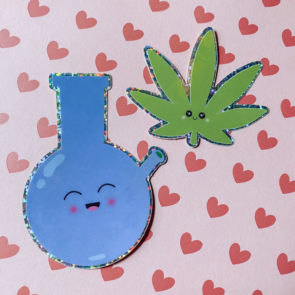 Cute Bong sticker vinyl glitter sticker Etsy