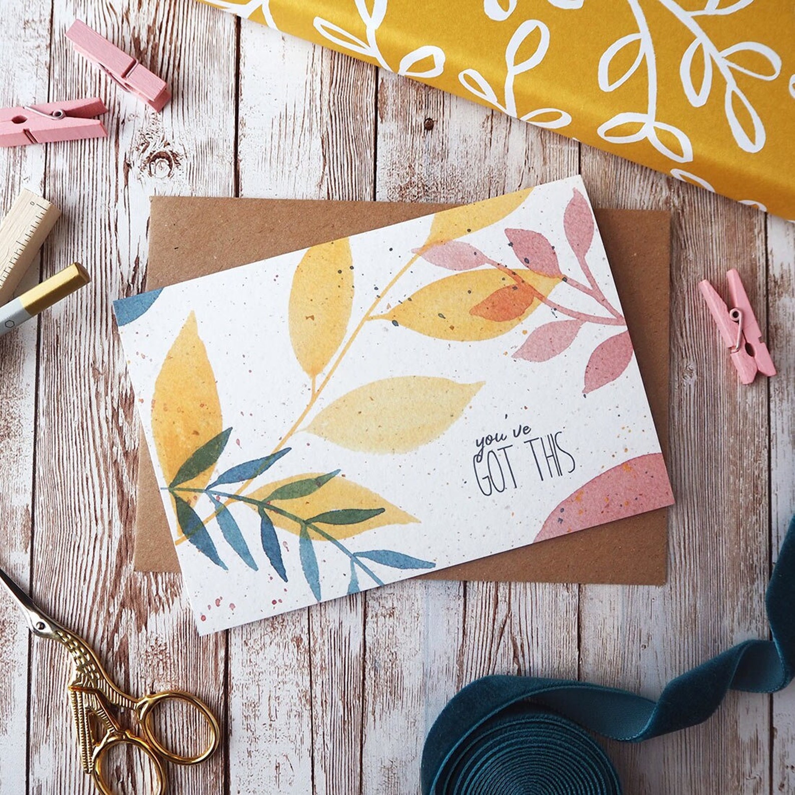 You've Got This Card | Encouragement Good Luck Card | Hand Painted ...