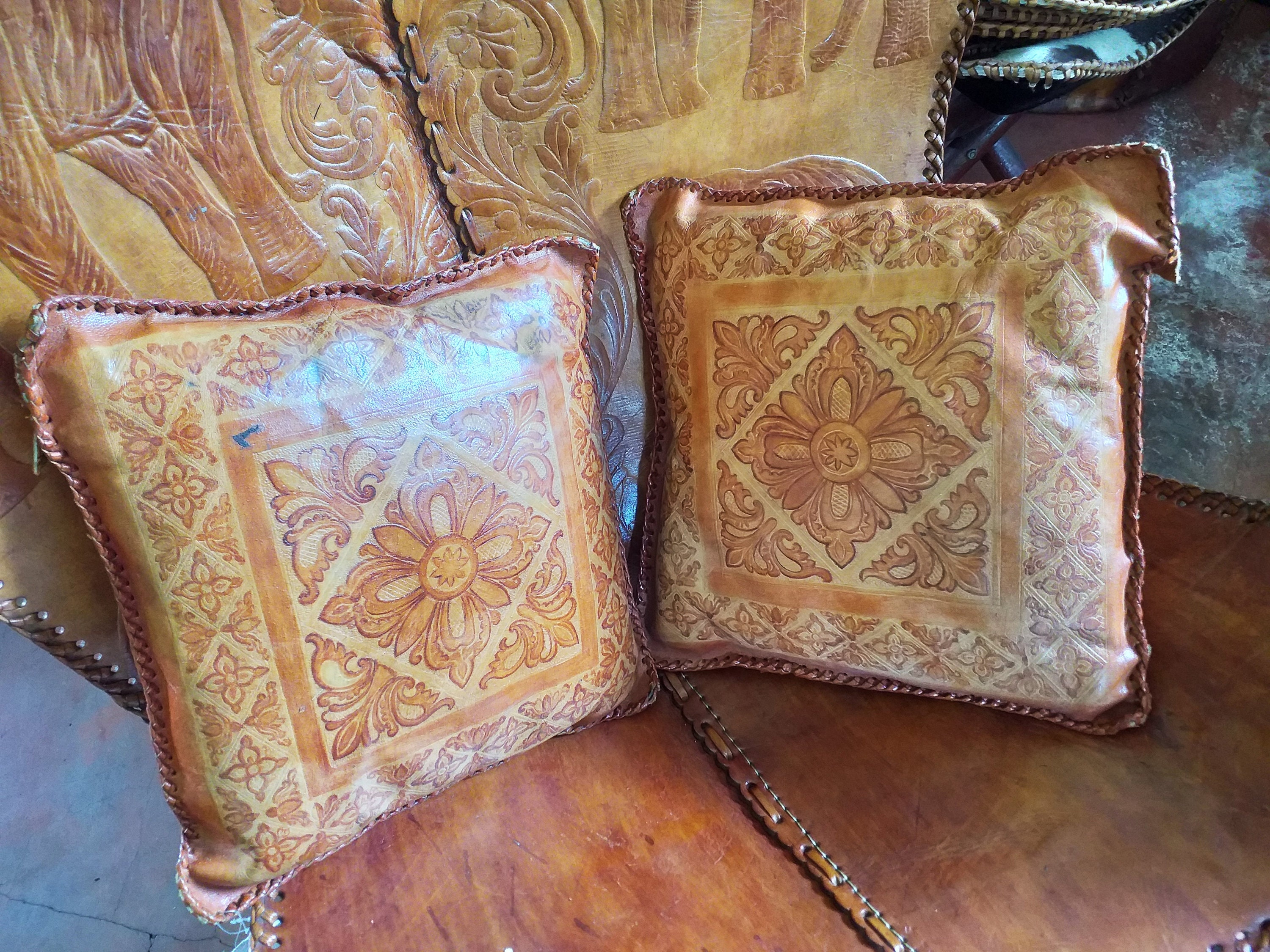 100 Leather Pillow Cover Pillow Sofa Cushion Case Etsy