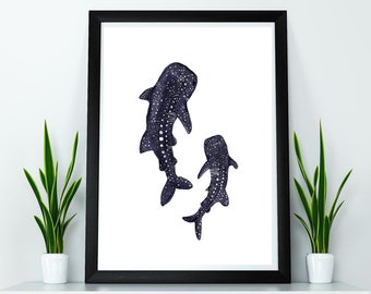 Whale Sharks Print