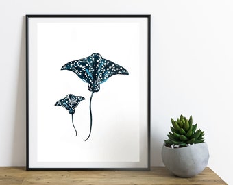 Spotted Eagle Rays Print