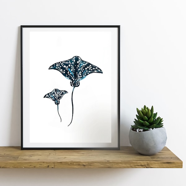 Spotted Eagle Rays Print