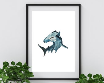 Hammerhead Shark Print