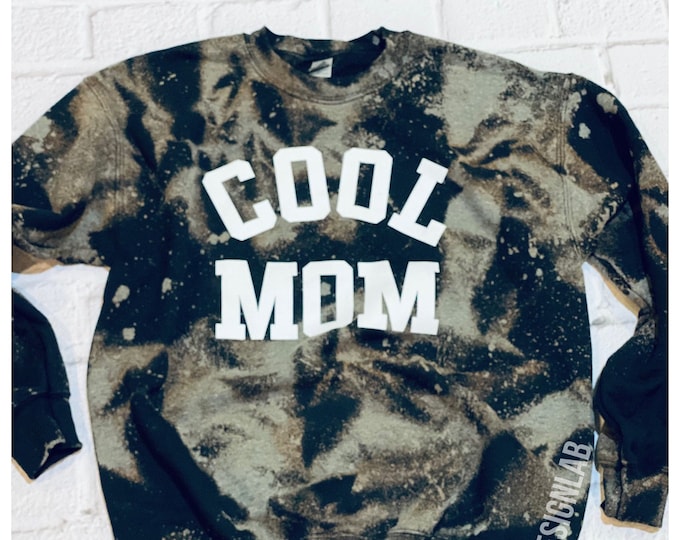 Bleached Cool Mom Crewneck