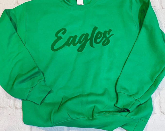 Philadelphia Football Puff Crew- Philadelphia Sweatshirt - Philly Sports Crewneck