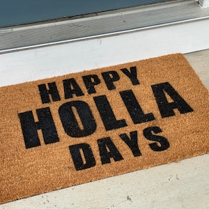Frohe Weihnachten Fußmatte, Fußmatte, Weihnachtsdekor, lustige Fußmatte, Urlaubsdekor, Weihnachtsmann Dekor, holla days, HO HO