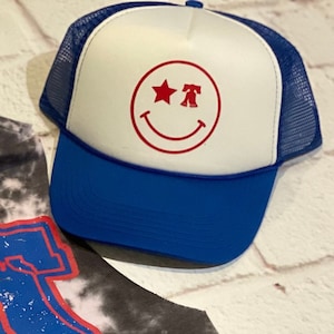 Happy Philly fan trucker hat- Philadelphia Baseball