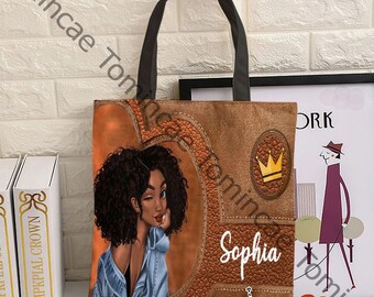 Gifts for Black Women Trust Black Girls Empowerment Tote Trust Black Women Tote Bag Red African American Tote Gifts under 35