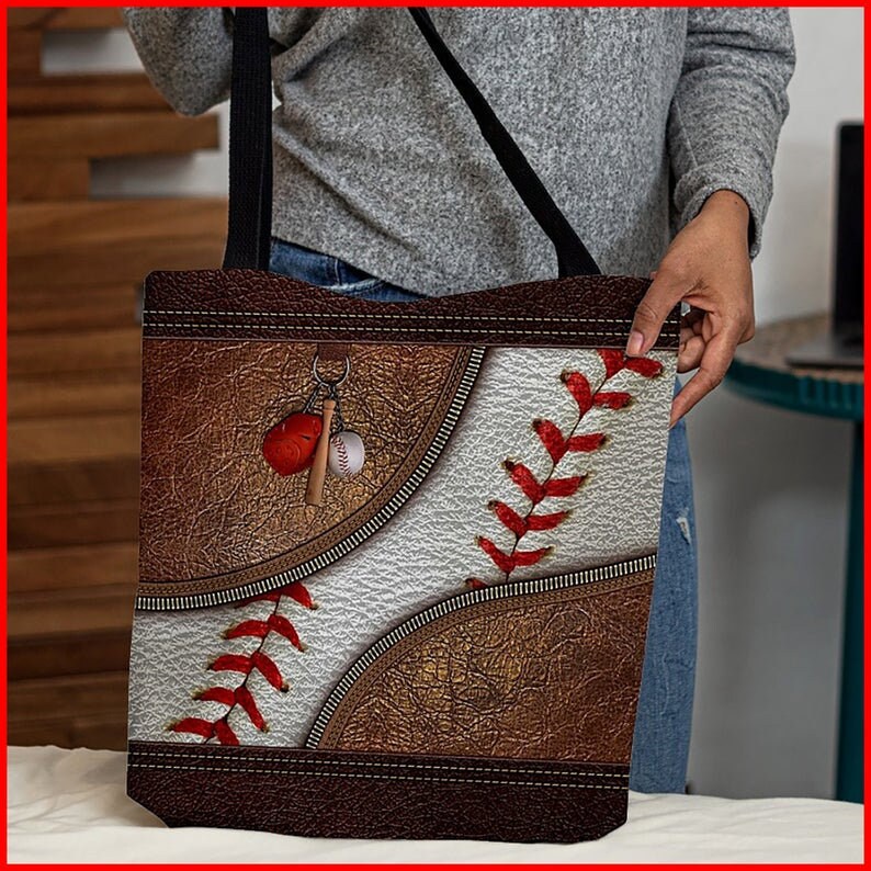 Personalized Baseball Tote Bag Baseball Shoulder Bag Etsy