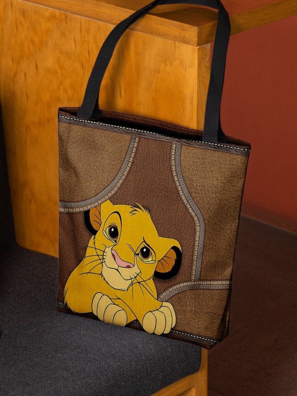 Disney Simba Tote Bag Simba The Lion King Tote Bag Love Etsy