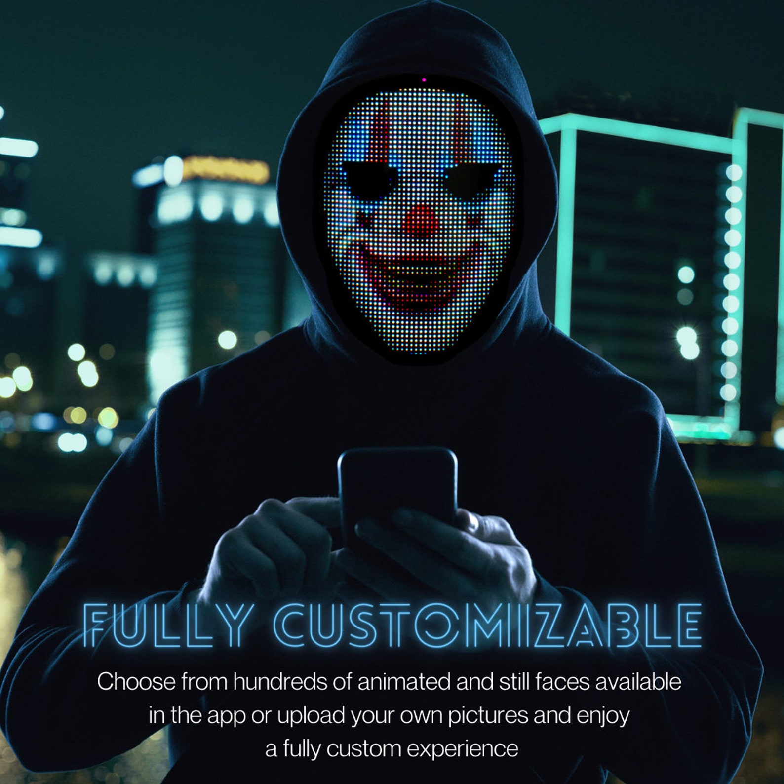 Face Transforming LED Mask Electronic Changing Facial Mask Etsy