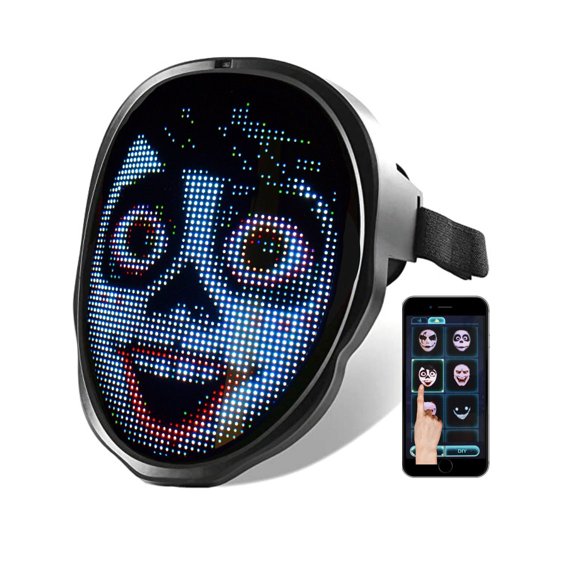 Face Transforming LED Mask Electronic Changing Facial Mask Etsy