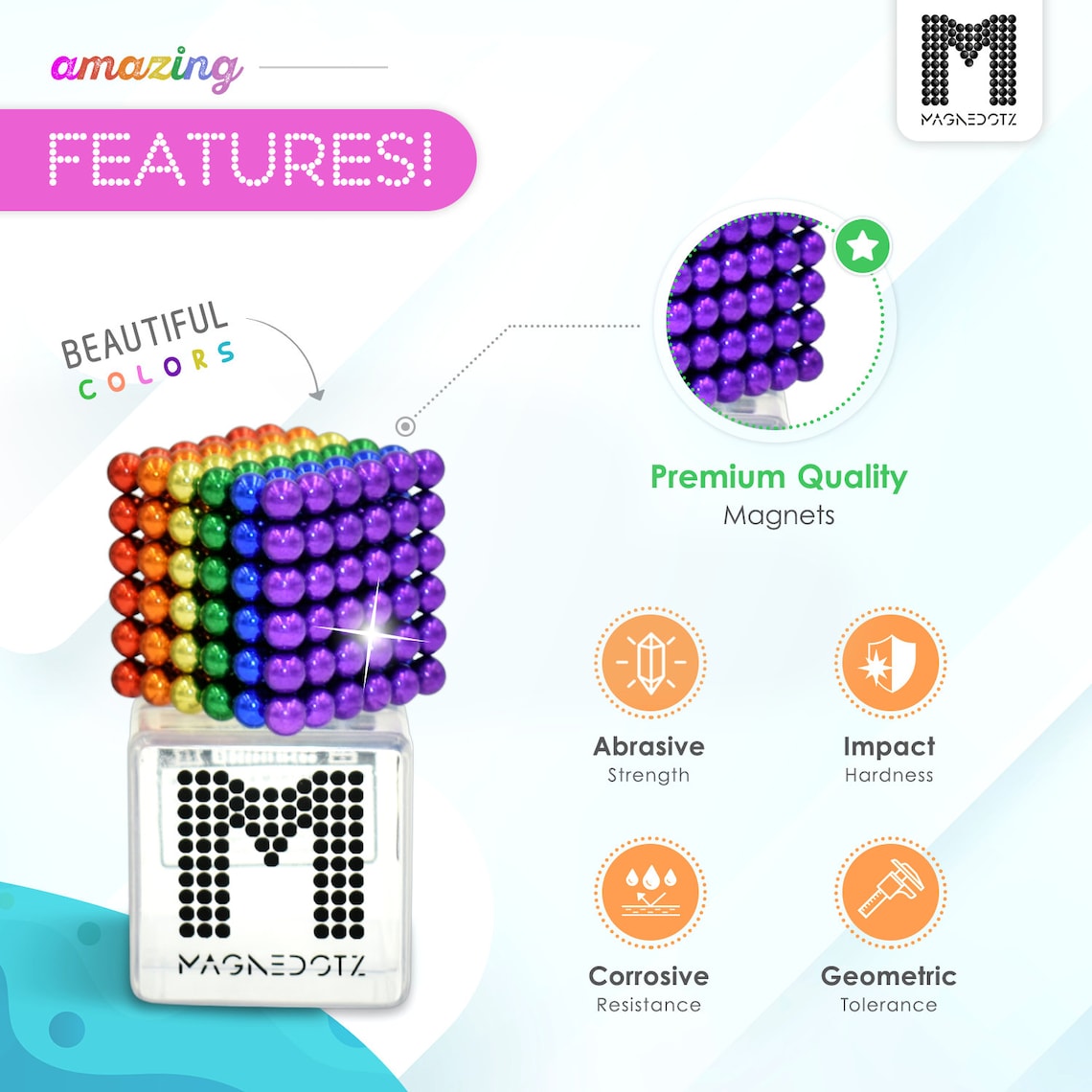 Magnedotz Balls Fidget Toys Desk Toy Games Etsy