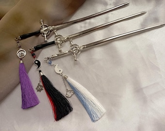 Von Mo dao zu shi inspirierte Accessoires: Jiang Cheng, Wei Ying, Lan Wangji Schwerthaarnadeln
