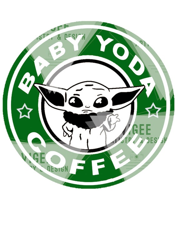 Download Baby Yoda Coffee PNG SVG Digital Cuts | Etsy